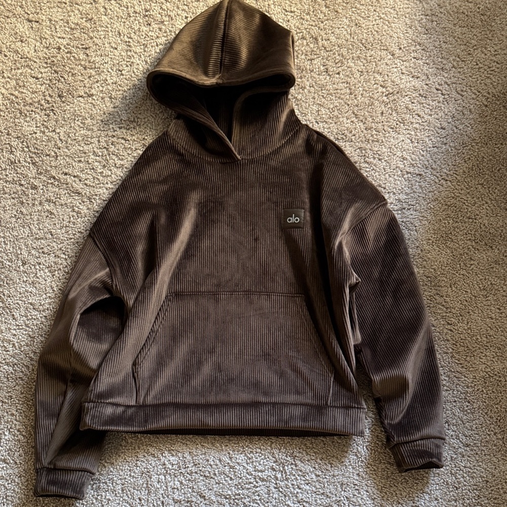 ALO Yoga Ribbed Brown Jacket